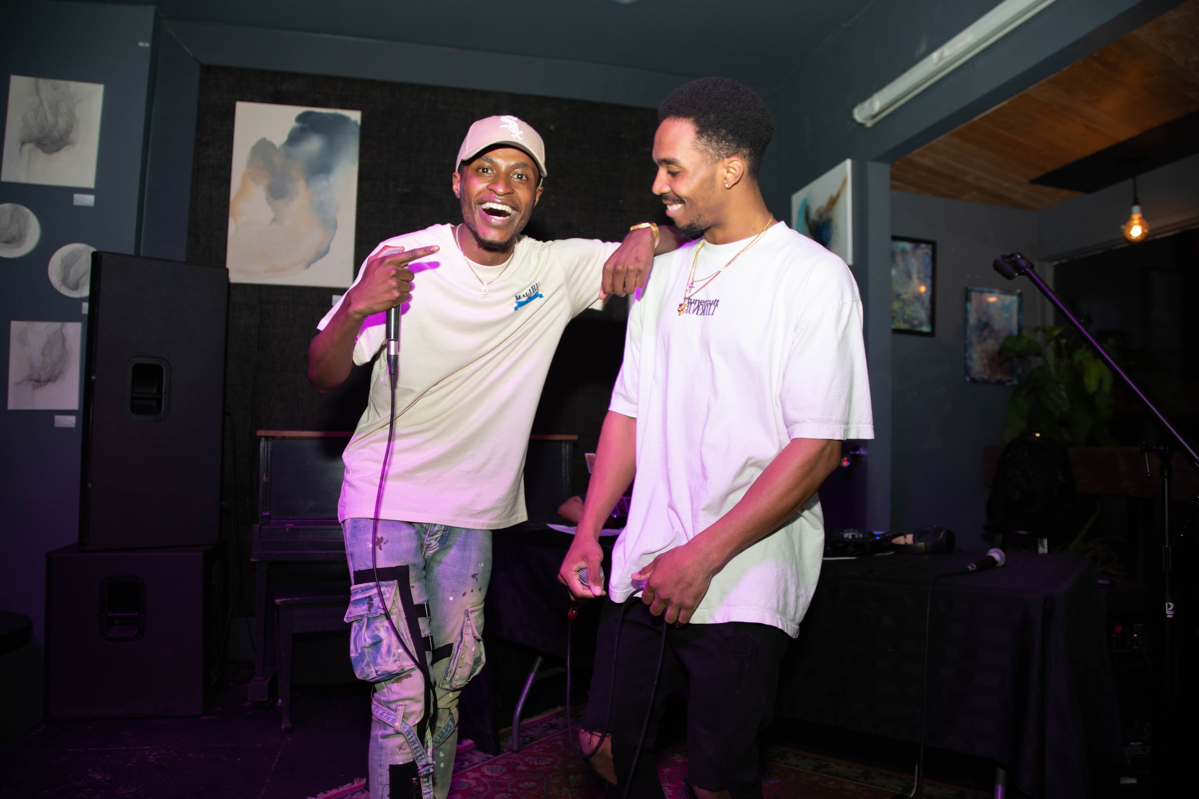 Me in the studio with collaborators